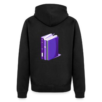 Reader Book Lovers Book Read Books Gift - Unisex Premium Organic Zip Hoodie - black - Back - Nico (187cm)