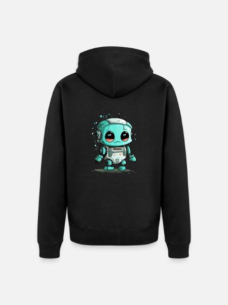 Tok le petit robot - Veste à capuche bio Premium Unisexe - noir