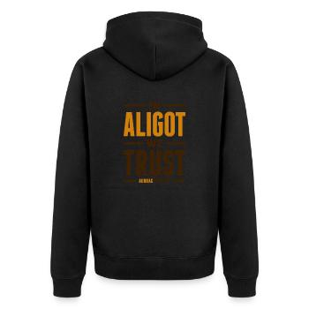In Aligot we trust - Veste à capuche bio Premium Unisexe - noir - Dos - Nico (187cm)