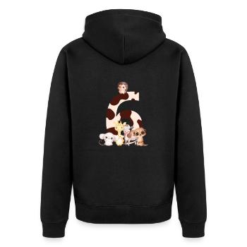 6th Anniversary - Sixth Anniversary Animals - Unisex Premium Organic Zip Hoodie - black - Back - Nico (187cm)