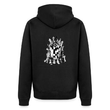 Maillot du jeu d'échecs - Veste à capuche bio Premium Unisexe - noir - Dos - Nico (187cm)