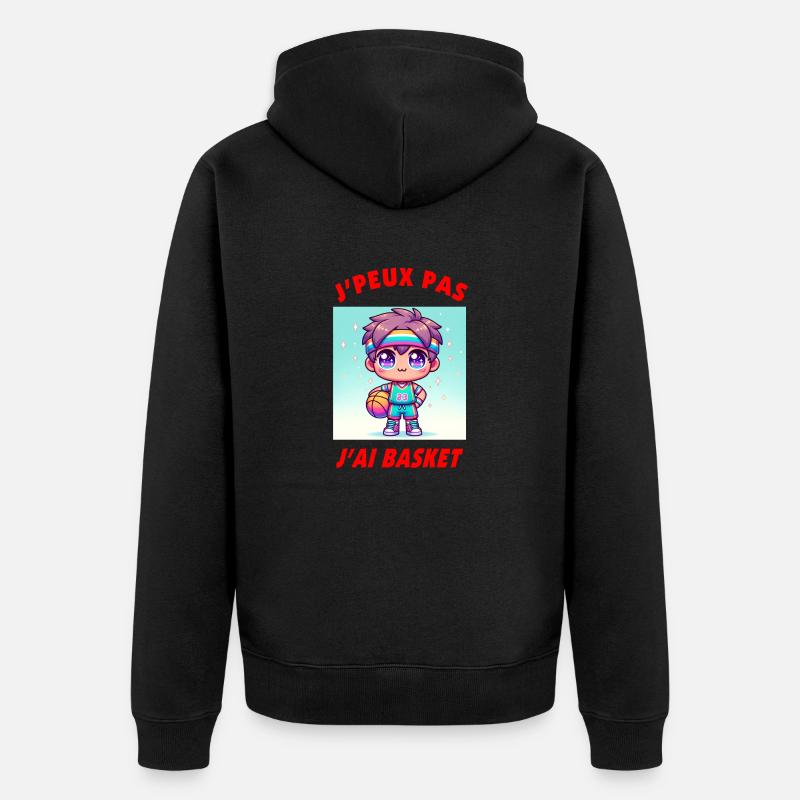 J'peux pas j'ai basket - Veste à capuche bio Premium Unisexe - noir