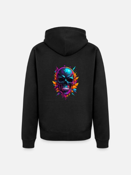Crâne - Veste à capuche bio Premium Unisexe - noir