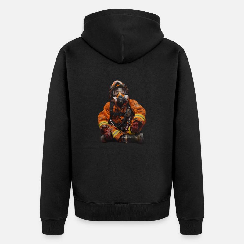 Pompier réveur - Veste à capuche bio Premium Unisexe - noir