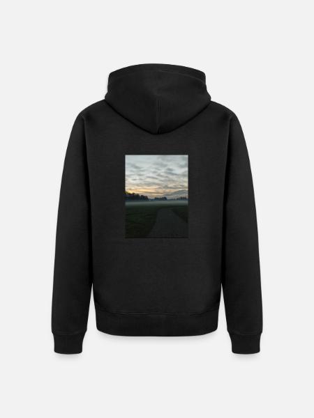 Abendstimmung - Unisex Premium Bio Zip Hoodie - Schwarz