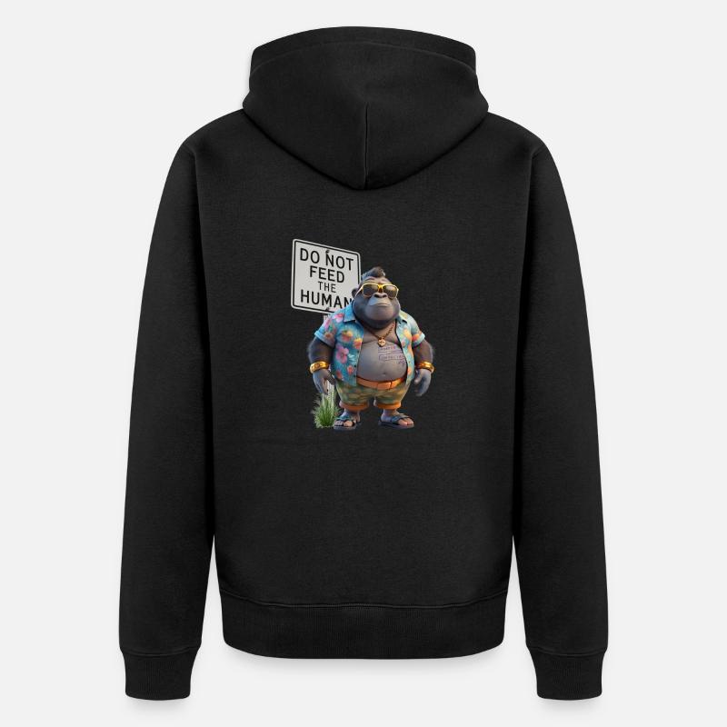 Gorilla Vacation Mischief - Veste à capuche bio Premium Unisexe - noir