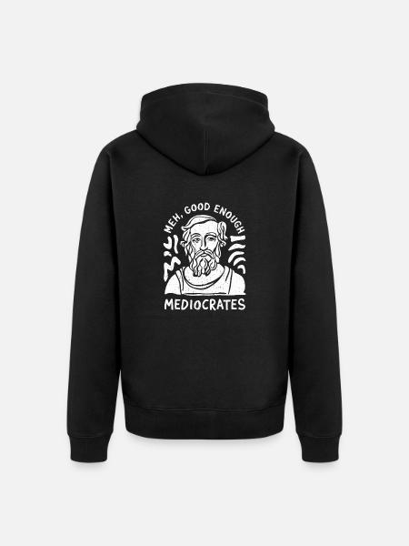 Relaxed through philosophy - Unisex Premium Organic Zip Hoodie - black