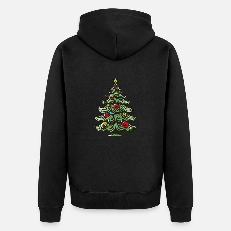 Arbre de Noël - Veste à capuche bio Premium Unisexe - noir