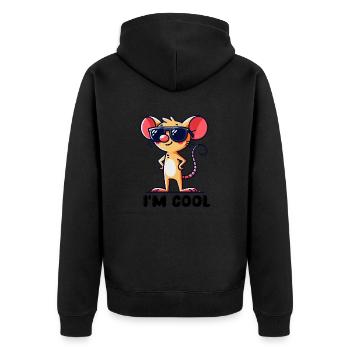 Souris Cool - Veste à capuche bio Premium Unisexe - noir - Dos - Nico (187cm)