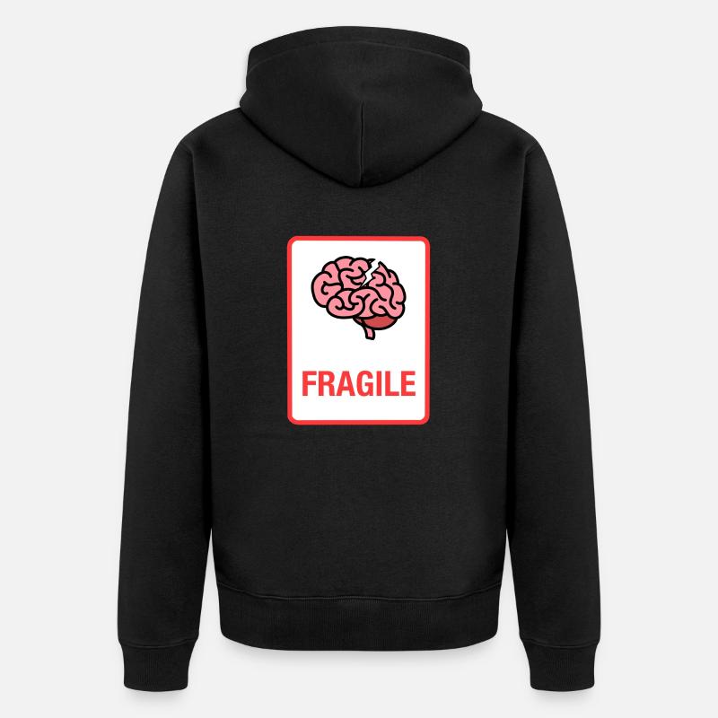 Fragile - Veste à capuche bio Premium Unisexe - noir