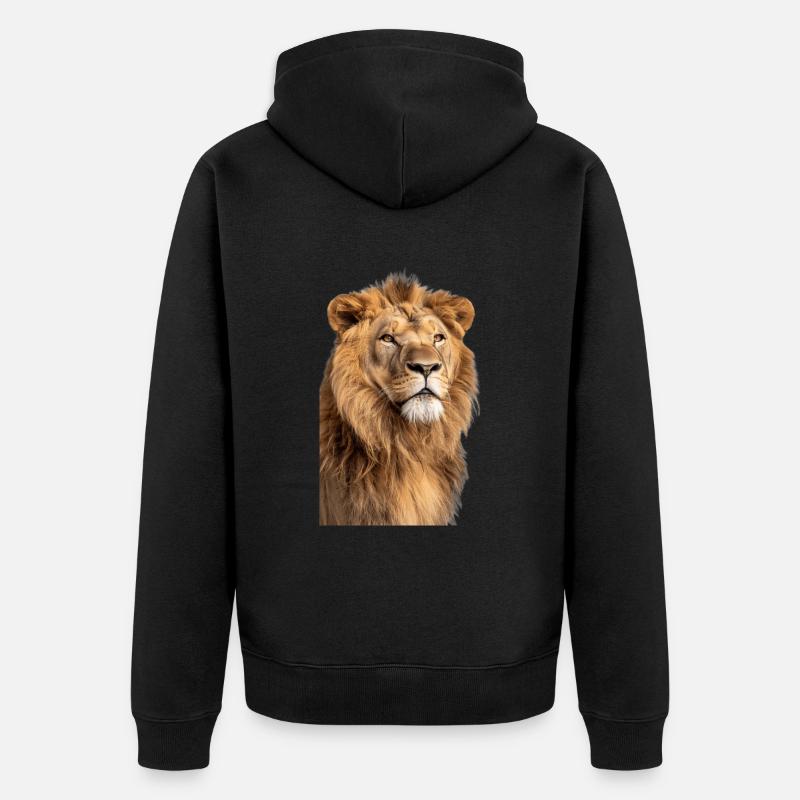 Lion - Veste à capuche bio Premium Unisexe - noir