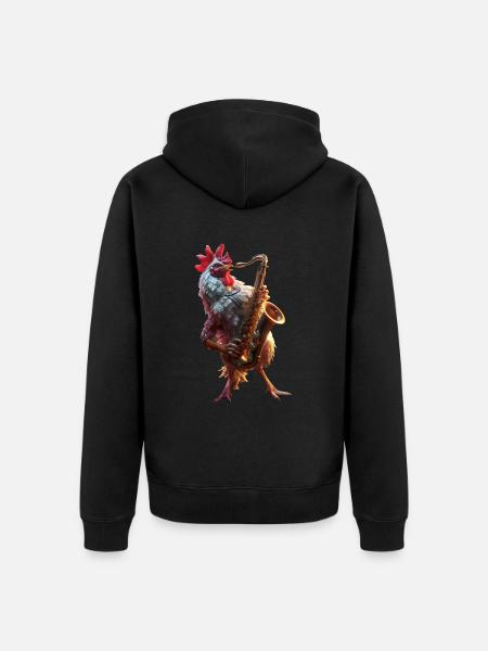 Hahn Saxophone - Unisex Premium Organic Zip Hoodie - black