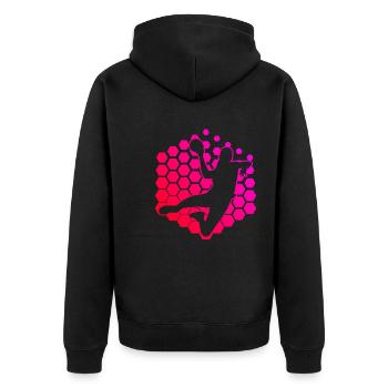 Handball Handball Games Women Handball Handball Handball - Unisex Premium Organic Zip Hoodie - black - Back - Nico (187cm)
