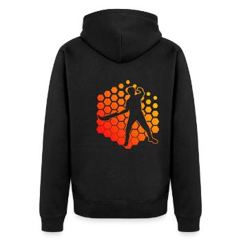Pelote Femmes Basque Pelote Jai Alai Hommes - Veste à capuche bio Premium Unisexe - noir - Dos - Nico (187cm)