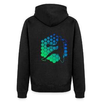 Handball Handball Handball Men's Handball - Unisex Premium Organic Zip Hoodie - black - Back - Nico (187cm)