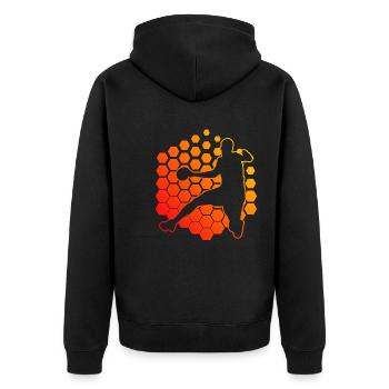 Handball Hommes Hommes Handballeurs Handball - Veste à capuche bio Premium Unisexe - noir - Dos - Nico (187cm)