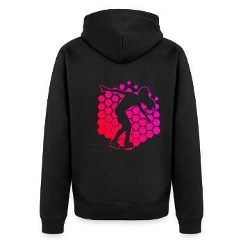 Roller Skates Roller Skating Rollerskaten - Unisex Premium Organic Zip Hoodie - black - Back - Nico (187cm)
