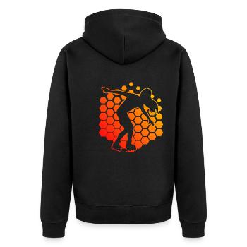 Men's Roller Skating Rollerskate Roller Skate - Unisex Premium Organic Zip Hoodie - black - Back - Nico (187cm)