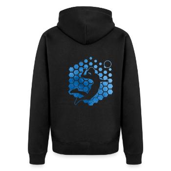 Équipe masculine de volleyball volleyball - Veste à capuche bio Premium Unisexe - noir - Dos - Nico (187cm)