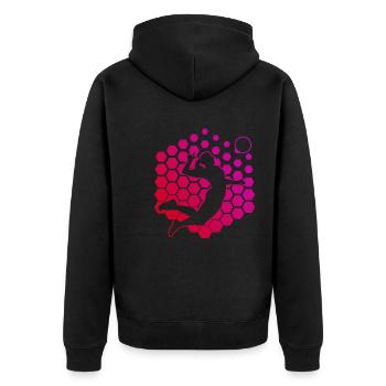 Volleyball volleyball féminin volleyball volley - Veste à capuche bio Premium Unisexe - noir - Dos - Nico (187cm)