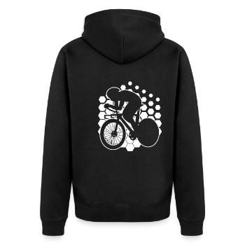 Cyclisme sur route Vélo de route Femmes Vélo de route Hommes - Veste à capuche bio Premium Unisexe - noir - Dos - Nico (187cm)
