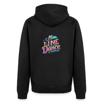 Design de danse en ligne coloré avec chapeau de cow-boy - Veste à capuche bio Premium Unisexe - noir - Dos - Nico (187cm)