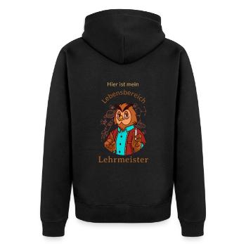 Ici, mon domaine de vie est l’enseignant - Veste à capuche bio Premium Unisexe - noir - Dos - Nico (187cm)
