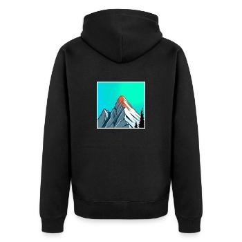 Peintures de montagne - Veste à capuche bio Premium Unisexe - noir - Dos - Nico (187cm)