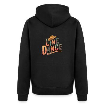 La danse en ligne : mon hobby - ma passion - mon truc - Veste à capuche bio Premium Unisexe - noir - Dos - Nico (187cm)