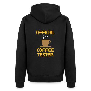 Testeur de café officiel - Veste à capuche bio Premium Unisexe - noir - Dos - Nico (187cm)