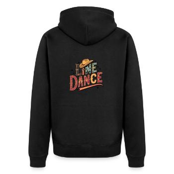La danse en ligne : mon hobby - ma passion - mon truc - Veste à capuche bio Premium Unisexe - noir - Dos - Nico (187cm)