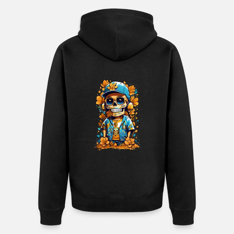 Crâne de sucre - Veste à capuche bio Premium Unisexe - noir