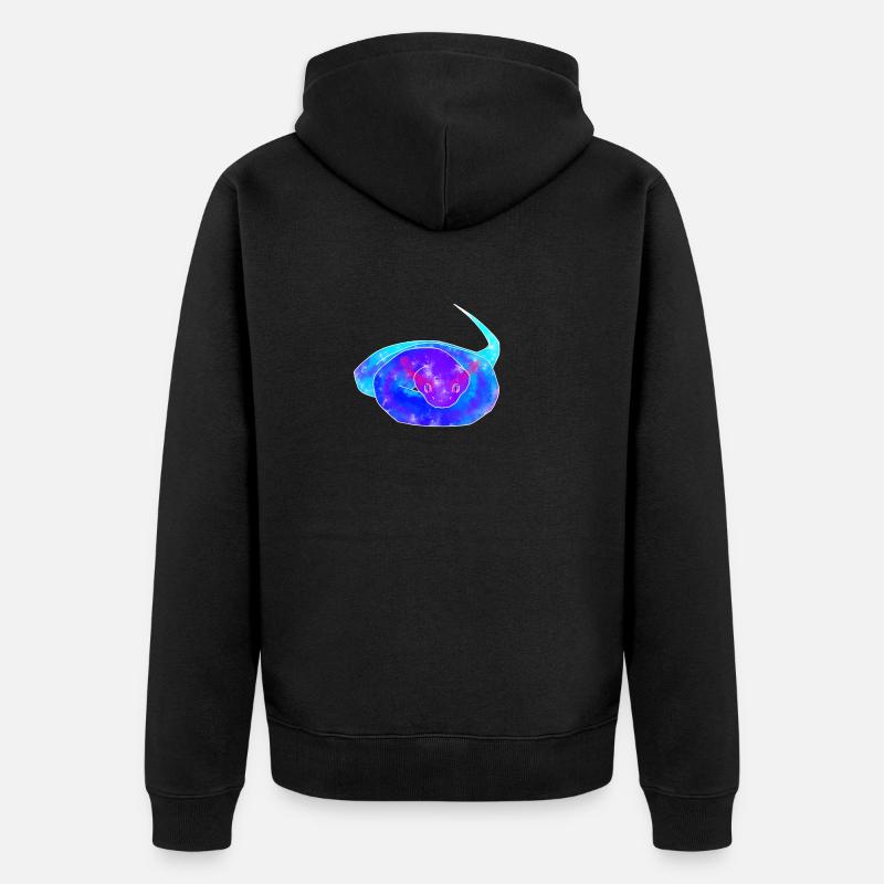Schlangenfarbe - Unisex Premium Bio Zip Hoodie - Schwarz