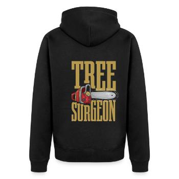 Chirurgien d’arbre Drôle d’arboriculteur Bûcheron Bûcheron - Veste à capuche bio Premium Unisexe - noir - Dos - Nico (187cm)