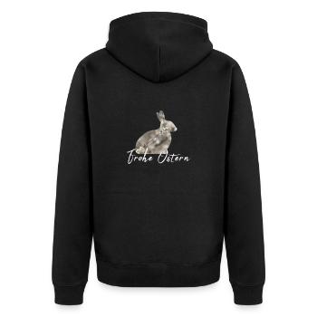 Happy Easter Bunny - Unisex Premium Organic Zip Hoodie - black - Back - Nico (187cm)