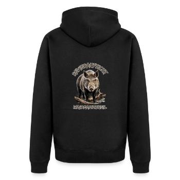 Jäger-Waidmannsheil Revieraufsicht-Wildschwein - Veste à capuche bio Premium Unisexe - noir - Dos - Nico (187cm)