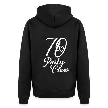 70 Party Crew 70th Birthday Party 70 Years Old - Unisex Premium Organic Zip Hoodie - black - Back - Nico (187cm)