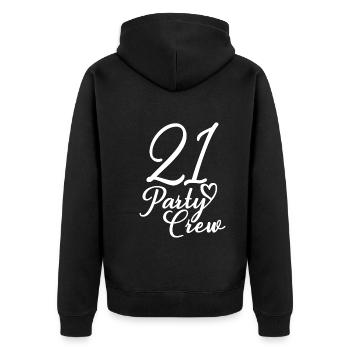 21 Party Crew 21st Birthday Party 21 ans - Veste à capuche bio Premium Unisexe - noir - Dos - Nico (187cm)