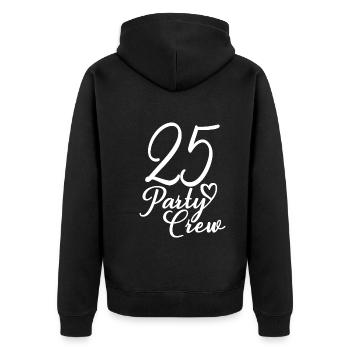 25 Party Crew 25th Birthday Party 25 Years Old - Unisex Premium Organic Zip Hoodie - black - Back - Nico (187cm)