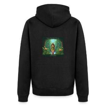 Artist - Unisex Premium Organic Zip Hoodie - black - Back - Nico (187cm)
