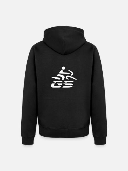 Logo GS pilote n°4 | Blanc - Veste à capuche bio Premium Unisexe -