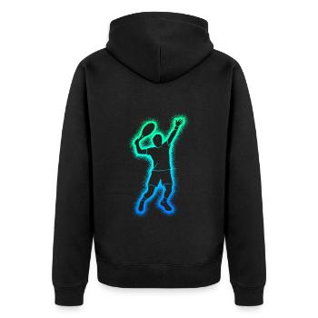 Joueurs de tennis Garçons Hommes Tennis Enfants - Veste à capuche bio Premium Unisexe - noir - Dos - Nico (187cm)