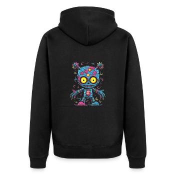 Modez avec Voodoo Poppet pour votre style - Veste à capuche bio Premium Unisexe - noir - Dos - Nico (187cm)