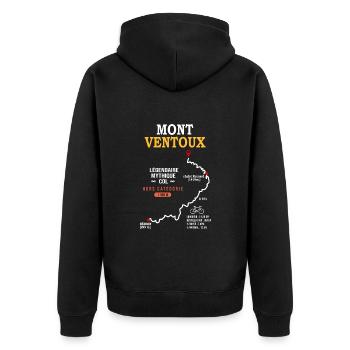 Vélo Mont Ventoux carte le Ventoux à velo Bédoin - Veste à capuche bio Premium Unisexe - noir - Dos - Nico (187cm)
