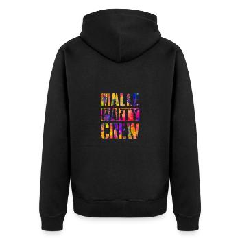 Malle Party Crew - Unisex Premium Organic Zip Hoodie - black - Back - Nico (187cm)