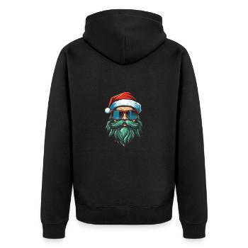 Père Noël Noël cool Noël - Veste à capuche bio Premium Unisexe - noir - Dos - Nico (187cm)