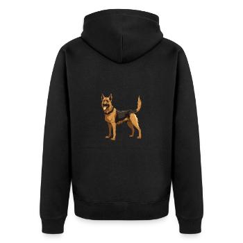 Berger Allemand Animal Chien - Veste à capuche bio Premium Unisexe - noir - Dos - Nico (187cm)