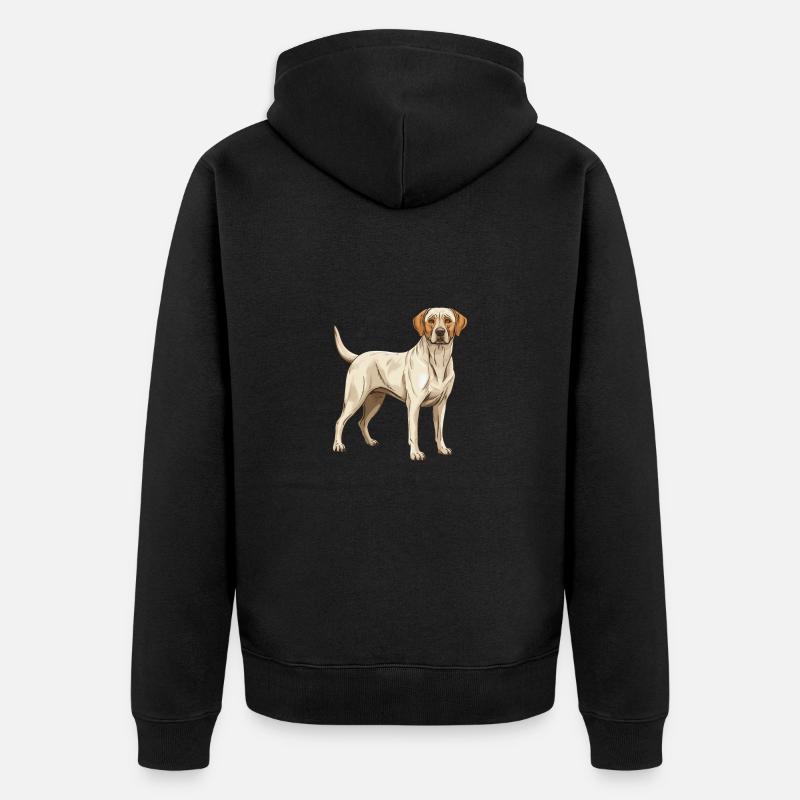 Labrador Hund Tier - Unisex Premium Bio Zip Hoodie - Schwarz