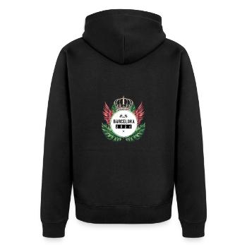 L’équipe de Barcelone 2024 - Veste à capuche bio Premium Unisexe - noir - Dos - Nico (187cm)