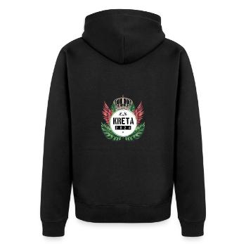 Crete 2024 Team - Unisex Premium Organic Zip Hoodie - black - Back - Nico (187cm)